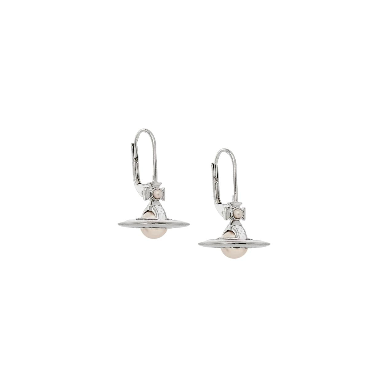 Vivienne Westwood Platinum/Creamrose Simonetta Earrings