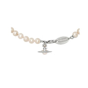 Vivienne Westwood Platinum/Creamrose Simonetta Pearl Necklace