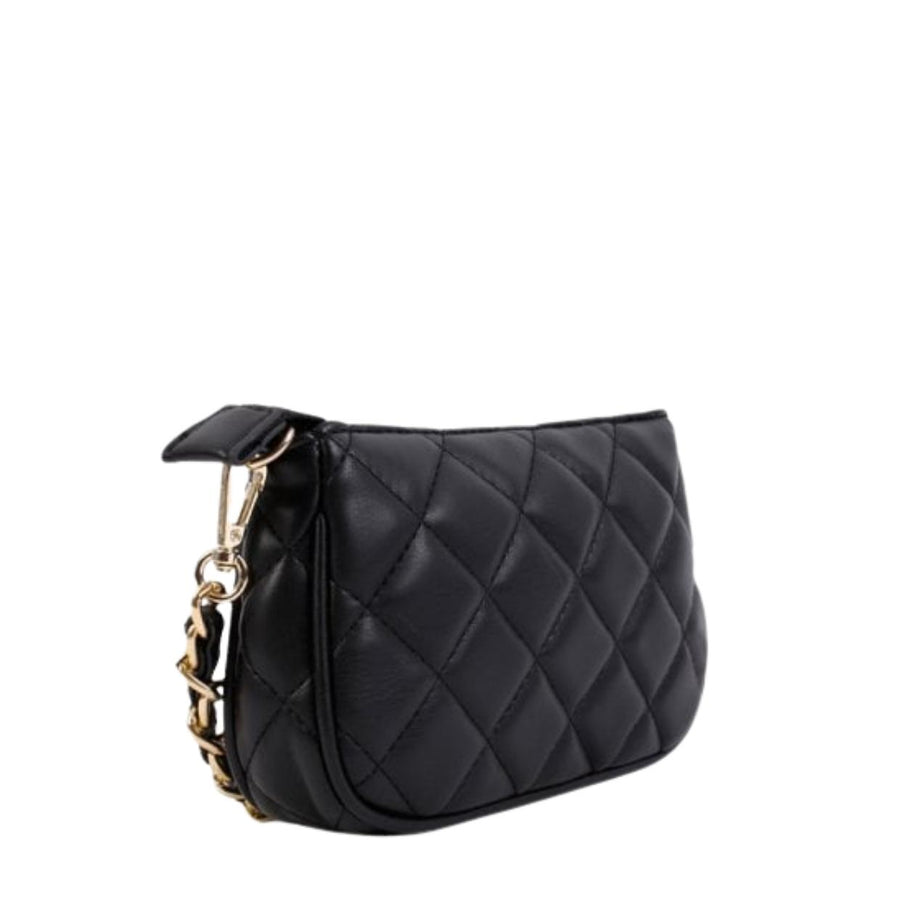 Valentino Bags Ocarina quilted cross body bag with chain strap in black