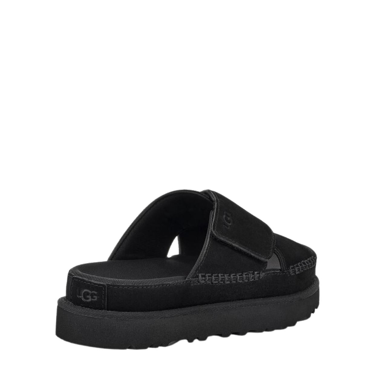 Black grey and white ugg slides hotsell