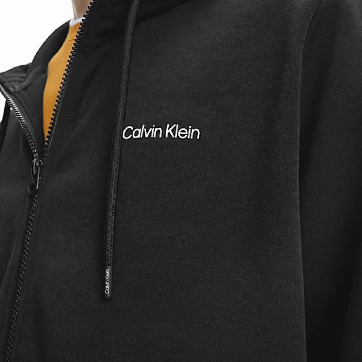 Calvin Klein Black Interlock Micro Logo Hoodie Retro Designer Wear