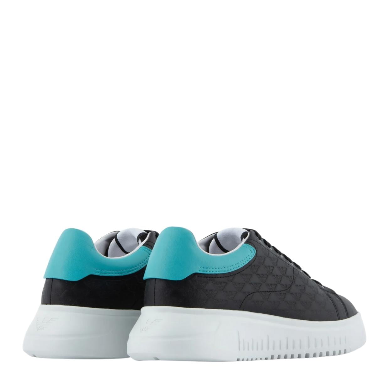 Emporio armani eagle logo store low trainers