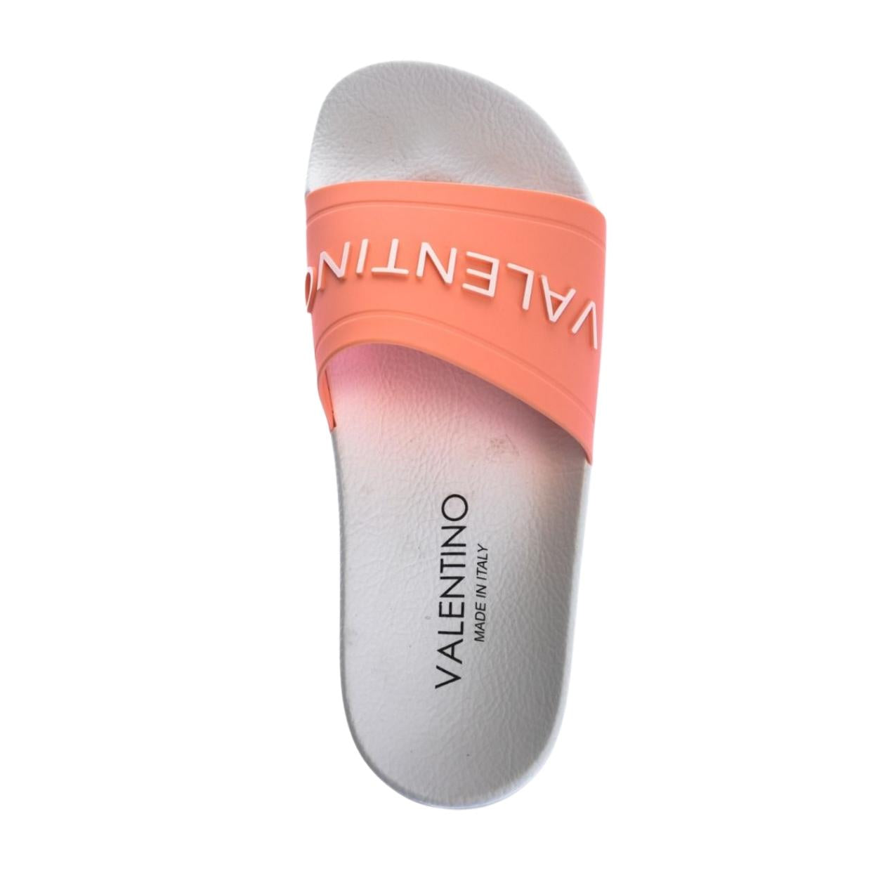 Valentino Pink Logo Sliders Retro Designer Wear