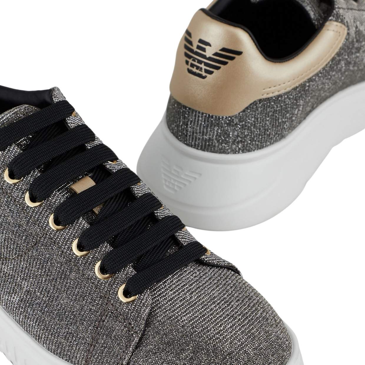 Armani deals glitter trainers