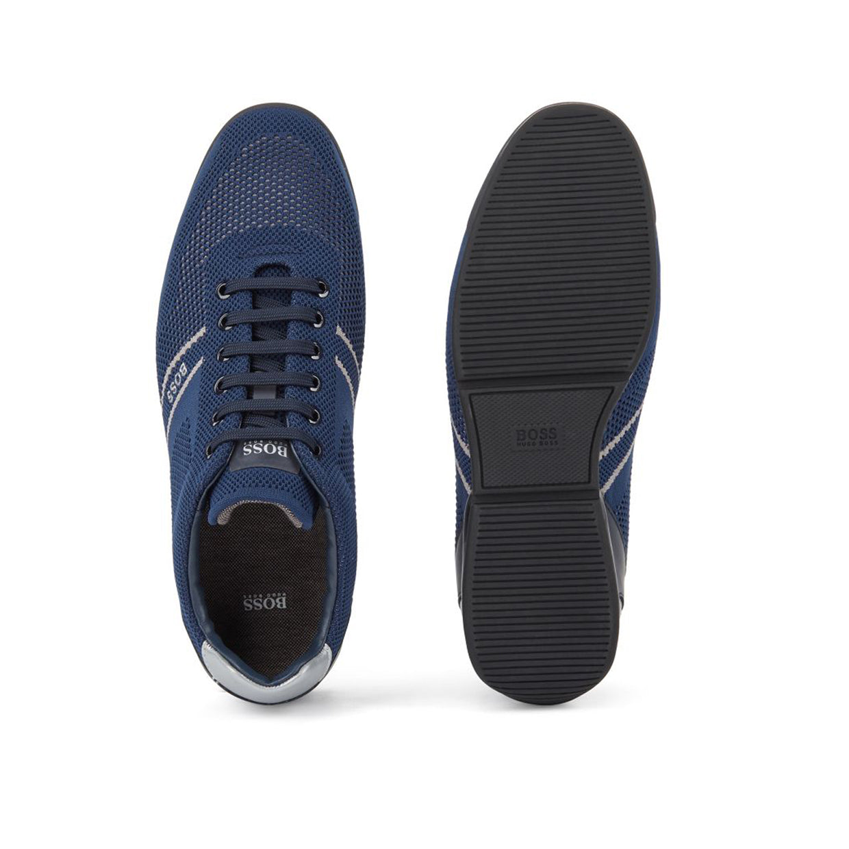 Boss store navy trainers