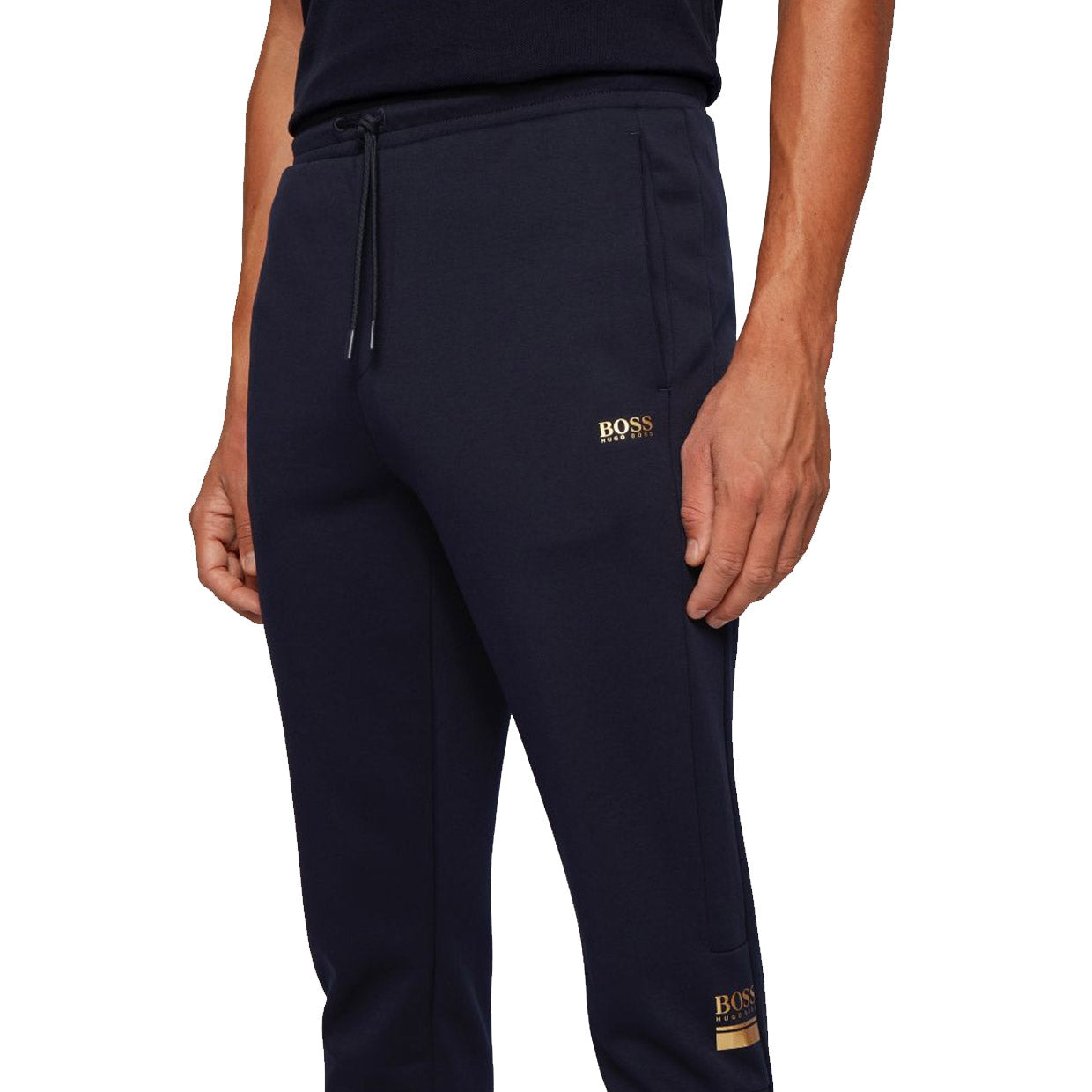 BOSS Navy Halvo Trousers Retro Designer Wear