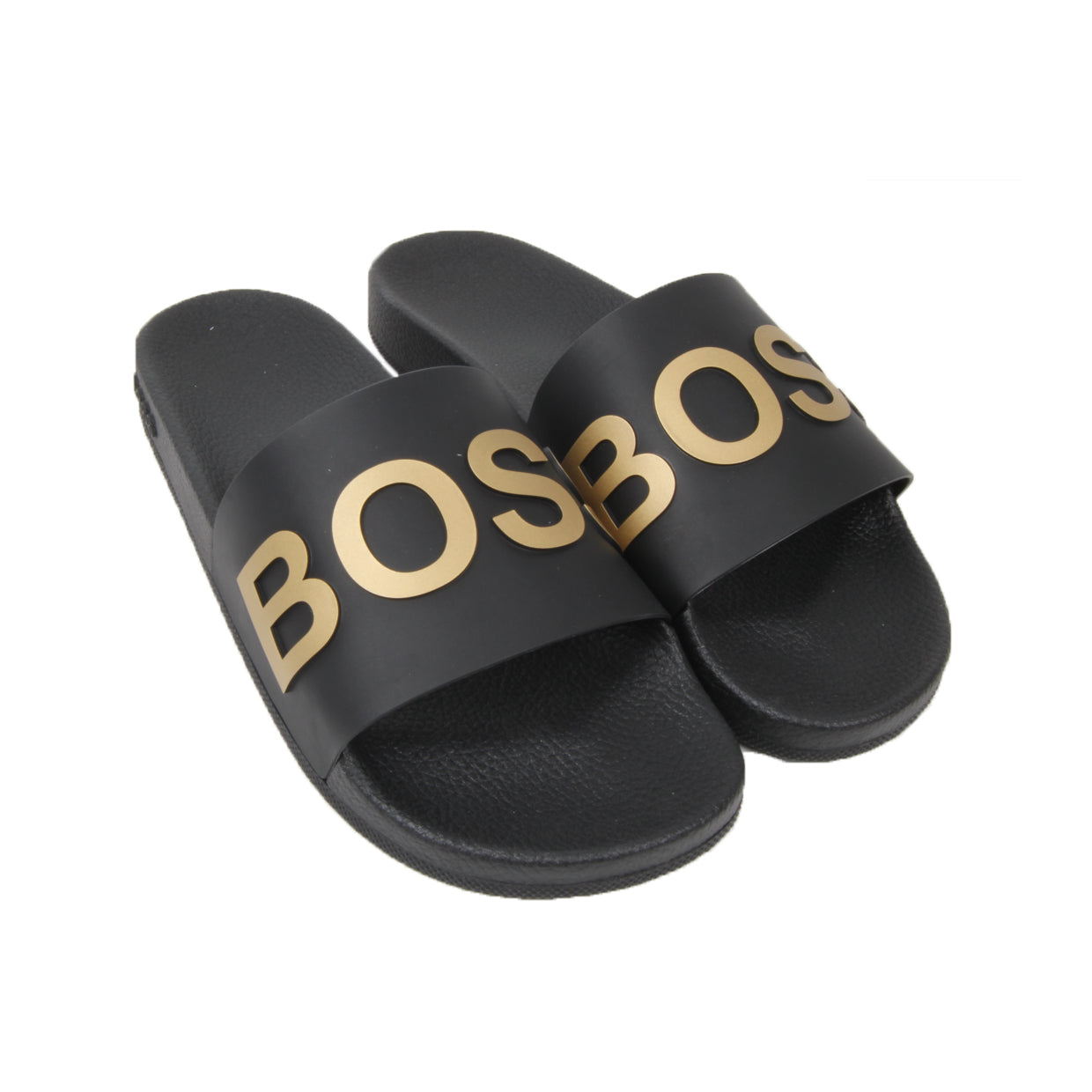 Hugo boss deals leather sliders